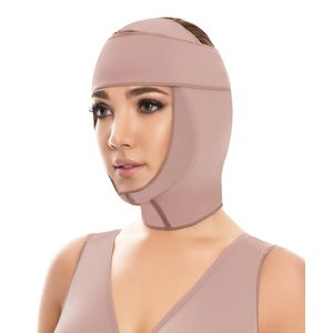 Faja de alta compresión para rostro, mentón y cuello postquirúrgica