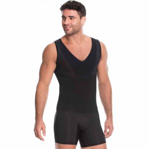 Camiseta masculina de compresión abdominal y pecho para uso diario