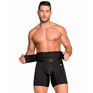 Bóxer masculino de control con varillas laterales y soporte abdominal