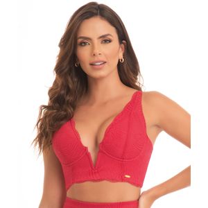 Brasier con escote en V con control de espalda y abdomen alto