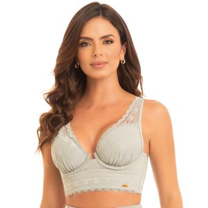 Brasier en encaje con y control de abdomen alto y realce de busto