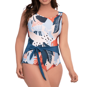 Vestido de baño con control de abdomen y espalda y realce de glúteos