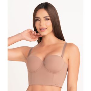 Brasier strapless con base ancha