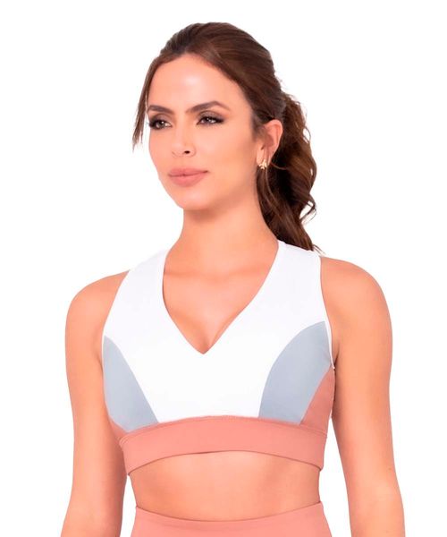 Top deportivo con soporte en espalda y control en abdomen alto
