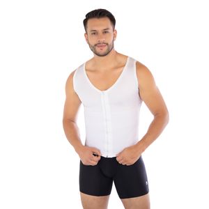 Chaleco masculino de compresión total con cremallera y soporte postural
