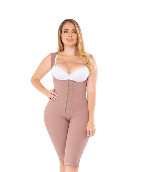 Faja a la rodilla de alta compresión con corrector de espalda