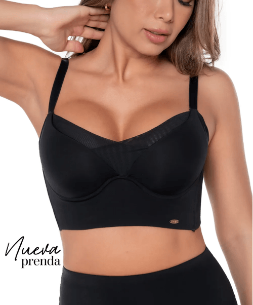 Brasier con realce de busto y base ancha con control alto