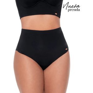 Panty cachetero de tela suave con moldeo de gluteos y control abdominal